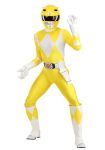 Power Rangers Yellow Ranger Womens Costume Jumpsuit With Helmet Gloves Belt & Wrist Guards Halloween Cosplay Outfit Medium