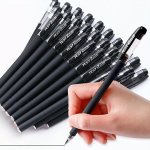 10PCS Gel Pens Set Black Blue Red Refill Gel Pen Bullet Tip 0.5MM School & Office Ball-point Pen Supplies Stationery Kawaii Acce