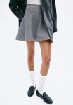 Flared Knitted Skirt - Grey Marl