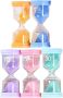 5/10/15/30/60 Minute Sand Timers Timer Set Colors Glass Body