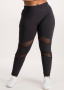 Mesh Inset Active Legging - Black - L
