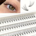 10D Eyelash Extension C d Curl 12MM Natural False Eyelash Extension Set 60 Bundles Long Strip Single Eyelashes 1 Box