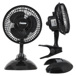 15W Clip On desk Mount Fan Black