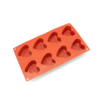 8 Cavity Silicone Mold - Heart Design