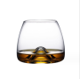 Glass Tumbler With Decorative Bottom For Whiskey Scotch Cocktails
