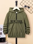 Boys Casual Simple New York Letter Print Long Sleeve Hoodies Boys Sweatshirt For Spring Fall Boys Hoodie Tops Outdoor