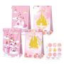 Party Favor Bags With Stickers - Princess Castle Theme 12 Bags