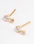 Goldair Gold Plated Sterling Silver Cubic Zirconia Stud Earrings