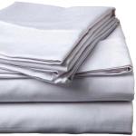 500 Thread Count Sateen Egyptian Cotton Fitted Sheet Silver - Super King Xlxd 218X202X35CM