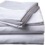 500 Thread Count Sateen Egyptian Cotton Fitted Sheet Silver - Super King Xlxd 218X202X35CM