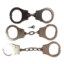 Handcuff With Chain Link Nickel Plated