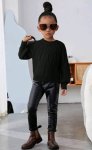 Black Crewnek Cable Knited Sweater Gender Neutral