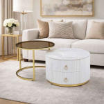 Nesting Coffee Table With Drawers