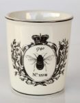 Black & White Beaker With Bee Design – 9X7.5CM