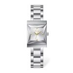 Women's Classic Silver Square Watch - Minimalist White Dial