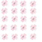 20 Pcs MINI Pink Flower Hair Clips With Rhinestones