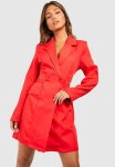 Cut Out MINI Blazer Dress - Red
