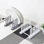 Space-Saving Kitchen Organizer - Dish Rack With Drainboard Bowl & Utensil Holder For Countertop Storage