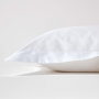 Whisper Soft 500 Thread Count Sateen Egyptian Cotton Oxford PILLOWCASE - White - King - Single 50 X 90CM