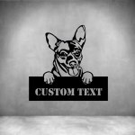 Cihuahua With Custom Text - 300MM Rust Coat