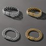 Punk Chunky Chain Hip Hop Style Cuban Chain Rhinestones Bracelet Unisex Jewelry Gift