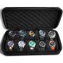 10 Slots Watch Storage Box Carry Case Watch Display Organizer Watch Box Holder Display Cabinet Hard Shell Zipper Watch Carry Case Ideal Choice For Gifts