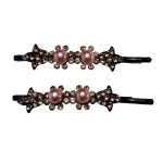 Girls Rose Gold Black Hairclips