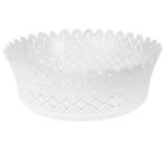Basket Pattern Round - White