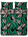 Queen Size Botanical Print Duvet - 230 X 200 Cm Green