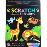 4AKID A5 Creative Color Scratch Art Cards For Kids - Animals