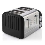 Swan 4 Slice Retro Black TOASTER SRT6B