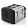 Swan 4 Slice Retro Black TOASTER SRT6B
