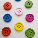 50PCS 1.5CM Mix Colour Wooden Button 4HOLES Diy Craft Buttons Diy Clothing Decoration Jute Ribbon Rope Cord Diy Wedding Jute Twi