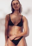 Padded Triangle Bikini Top - Black
