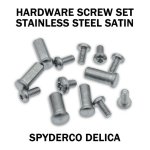 Stainless Replacement Hardware Screw Kit For Spyderco Delica - Satin