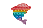 Silicone Fidget Rainbow Dolphin Popper