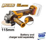 Angle Grinder 2 Speed Brushless With Safety Trigger 115MM 1000W Ingco CAGLI211156