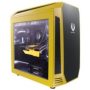 Bitfenix AEG-300-YKWN1 Aegis Core - Yellow + Windowed + Icon Disply With 3-SPEEDS Fan Controller Closed Panels For Noise Shielding With Reservoir B