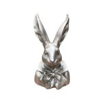 Large Silver Gentleman Bunny Bust