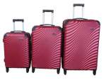 Smte 3 Piece Travel 30-INCH Luggage Suitcase Set Stylish Wine Red With Keychain