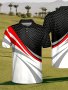 Geometric Pattern Digital Print Men's Color Block Chic Short Sleeve Lapel Shirt For Summer Outdoor Golf Bowling Tennis
