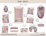 Cot Duvet Bedding Peoni Pink Set