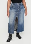 Cotton On Plus Bailey Denim Midi Skirt - Blue Dusk