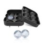 - 6 Giant Ball Boulders For Gin Ice Ball Tray - Black