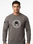 Mens Italiano Sweatshirt In Dark Grey - Dark Grey 3XL