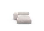 Sofa Daybed L Velvet Light Grey