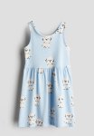 Patterned Cotton Dress - Blue Multi