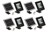 25W Outdoor Solar LED Flood Light With Remote - GD-8625 - 4 Pack