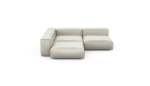 Three Module Corner Sofa - Velvet - Creme - 241CM X 241CM