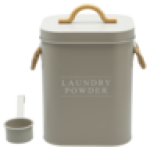 @home Home Steel & Hemp Rope Laundry Powder Tin 18 X 15.5 X 23CM